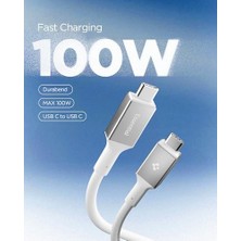 Skygo Usb-C To Usb-C 1 Metre Kablo 100W Güç/pps 2.0 Desteği Super Hızlı Şarj / 5 Gbps (E-Marker Çip) Data Aktarım Hızı/pd USB 3.2 Type-C Ekstra Dayanıklı Mfı Lisanslı - ACA08774