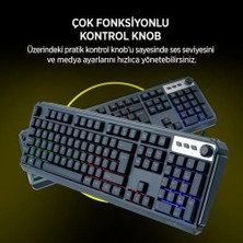 Donkey JDK104 Mekanik Hisli Membran Türkçe Q Gaming 105 Tuş Siyah Klavye