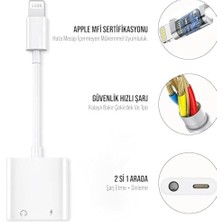 Skygo Lightning To 3.5mm & Lightning Dönüştürücü | Çift Çıkış Adaptörü | Yüksek Ses Kalitesi ve Hızlı Şarj | Kulaklık Desteği | Şık ve Dayanıklı Tasarım