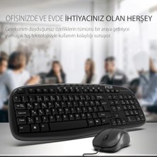 Inca IMK-384T Q/usb Wıred Multımedıa Q Keyboard & Mouse Set, 20 Adet Multimedya Tuşu, Ergonomik ve Dayanıklı Malzeme, Lazer Silinmez 112 Adet Tuş,ayarlanabilir Yatırma Açısı