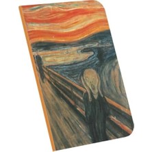 Skygo The Scream, Edward 1893, A4 Defter Xıı, Çizgisiz, Toplam 64 Sayfa, Tel Dikiş, Esnek Kapak, Oval Kenar, Tuval Doku, 60 Gram, Sarı Krem Renk, 21X29,7X0,5CM