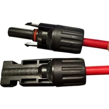 Güneş Paneli Bağlantıları Için Iki Tarafı Mc4 Konnektörlü, Uv Dayanımlı Dc Uzatma Kablo Seti- 1 M Siyah 6 Mm2+1 M Kırmızı 6 Mm2 Kablo