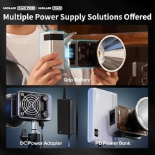 Trendy Pazars Molus X60 Combo Cob LED Video Işığı 60W Iki Renkli 2700-6500K Difüzörlü App Kontrolünü Destekler Bir Pil