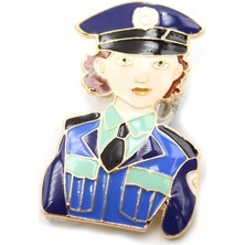 Royaleks Polis Broş - Mavi — Renk: Mavi