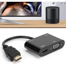 1080P 2in1 Hd'den Vga'ya HDMI To VGA Hd Dönüştürücü Bilgisayar Projeksiyonu - Hd Ürünleri Için Tv Adaptörüne VGA Ürünlerini Bağlama ZR724