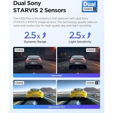 A229 Plus 3 Kameralı Ön-Iç-Arka 2K+2K+1080P Hdr Starvis 2 Wifi Gps’li Araç Kamerası