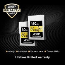160GB Profesyonel Cfexpress Tip A Altın Serisi Hafıza Kartı, 900MB/S'YE Kadar Okuma, Sinema Kalitesi 8k Video, Dereceli Vpg 400 (LCAGOLD160G-RNENG)