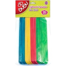 Bu-Bu Renkli Eğlenceli Çubuklar  ( 15 * 1,8 Cm) 40'lı Uzun (Aktivite Çubuğu)