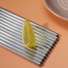Skygo Orret Home 5 Çift Paslanmaz Çelik Chopsticks – Metal Çin Yeme Çubuğu Seti, Kaymaz Sushi ve Noodle Çubuğu, Yeniden Kullanılabilir Makarna ve Yemek Çubuğu Takımı