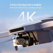 Atom 3 Eksenli Gimbal 4K Gps Drone, 249 G'ın Altında, 96 Dakika Uçuş, Maksimum 6 Km Iletim, Görsel Takip, 4k/30 Fps Hızlı Çekim, Yetişkinler ve Yeni Başlayanlar Için Hafif