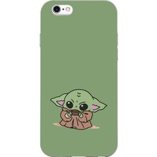 Skygo 6s Plus ile Uyumlu Yeşil Baby Yoda Telefon Kılıfı