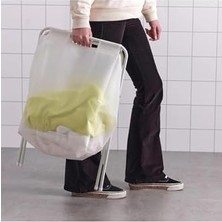 Skygo Ikea 50 Litre Beyaz,katlanır, Çamaşır Sepeti Açılır Kapanır Pratik Kirli Sepeti 50 Lt U42X G43X Y60 cm