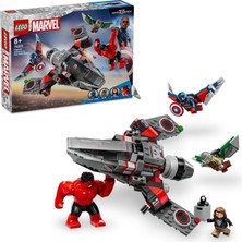 | Kaptan Amerika ile Red Hulk Savaşı 76292 7 Yaş ve Üzeri Süper Kahraman Seven Çocuklar Için Inşa Edilebilen Süper Kahraman Jeti Içeren Yaratıcı Oyuncak Yapım Seti (223 Parça)
