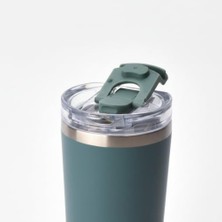 Skygo Deconox 530 ml Pipetli ve Ağızlıklı Çelik Termos Kupa - Çift Fonksiyonlu Kapak - Sıcak/soğuk Tutan Seyahat Bardağı (Travel Mug) - 4 Farklı Renk Seçeneği (Yeşil)