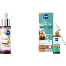 LUMINOUS630 Skin Glow Aydınlatıcı Serum 30ML ve Derma Skin Clear Karşıtı Serum, Niasinamid