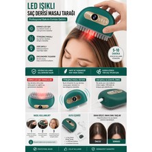 Midilla LED Kırmızı Işık Saç Derisi Masaj Tarağı | Elektrikli Titreşimli Saç Bakım Cihazı | Şarjlı Akıllı Masaj Fırçası