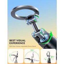 Joyroom Magsafe Cep Telefonu Tutucu, Uçak, All-In-1 Seyahat Cihazı, 360° Dönebilir, Uzatılabilir Selfie Çubuğu, ve Uzaktan Kumandalı, Cep Telefonu Standı,,, Akıllı