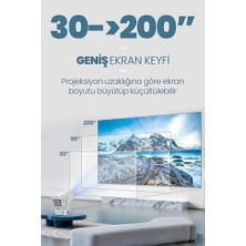 Profesyonel Akıllı Sinema Projeksiyon Cihazı Projektör Ekran Yansıtma Wifi Bluetooth 5.4 Sinema 602