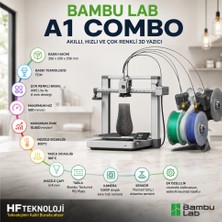 Bambu Lab Ams Lite ile Beraber Gelir, 4 Renge Kadar Baskı Imkanı  A1 Combo 3D Yazıcı+1 Kg. Flament Hediye