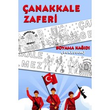 18 Mart Çanakkale Zaferi Temalı Dev Boyama Kağıdı 2,5metre Rulo Boyama Kağıdı - Çocuk Eğitici Boyama