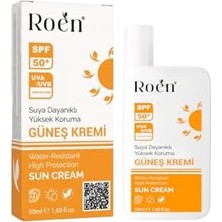 Roen Spf 50+ Suya Dayanıklı Güneş Kremi, Uva/uvb Koruma, Nemlendirici Etkili, 50ML