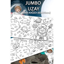 Jumbo Uzay Temalı Dev Boyama Kağıdı 60CMX250CM