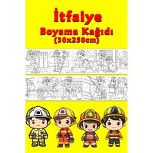 Itfaiye Dev Boyama Kağıdı 2,5 Metre Rulo Boyama Kağıdı - Çocuk Eğitici Boyama