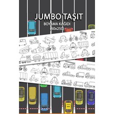 Jumbo Taşıtlar Dev Boyama Kağıdı 60CM x 250CM