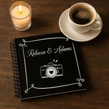 Siyah Yapraklı Defter, Anı Defteri Polocard ,foto Albüm, Polaroid Foto Albüm