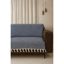 Lunga Vita Başak Desen Dokuma %100 Pamuklu Çok Amaçlı Pike Koltuk Örtüsü 180X230