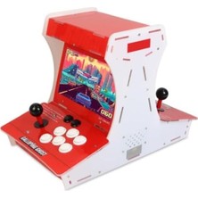 Iki Kişilik Retro 10 Inç Ekran Old School Oyun Konsolu 8200 Oyun - Joystick ile Supreme Street Arcade Oyun Makinesi Dahili Hoparlör 29CM x 47CM x 35CM M77
