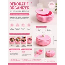 MUS3D | Soft Line Pastel | Takı, Şekerlik ve Makyaj Organizeri  | Dekoratif Çok Amaçlı Saklama Kutusu (10 Cm)