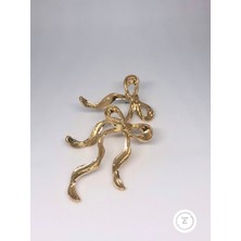 Carette De Terre Gold Renk Fiyonk Model Küpe