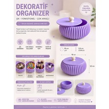 MUS3D | Soft Line Pastel | Takı, Şekerlik ve Makyaj Organizeri  | Dekoratif Çok Amaçlı Saklama Kutusu (10 Cm)