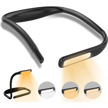 LED Kitap Okuma Işığı Esnek Kitap Boyun Işığı Ayarlanabilir Parlaklık Masa Lambası 3 Renk Okuma Işığı Bükülebilir Kollu Işık Tamir Için Uygun Gece Koşusu Yürüyüş Type-C Şarj Girişli Kamp Fh8