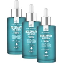 Naturagen Hair Serum Biberiye Saç Serumu 30 ml | Yıpranmış Saçlar | Biotin + 7 Farklı Yağ Kompleksi (3 Paketi)