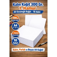 Orbak Kağıtçılık 300 gr A4 Kalın 1. Hamur Kağıt (10'lu Paket) – Hobi, Davetiye ve Profesyonel Baskı Için