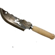 Ahşap Saplı Kamp Bıçağı Dövme Çelik Bağ Bahçe Et Bıçağı