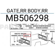 TŞT Mitsubishi L200 Arka Bagaj Kapağı Logolu 1990-1998 (Oem No:  MB506298)