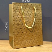 Küçük Hazine Mey Ithalat® Mini Boy Gold Karton Hediye Çantası