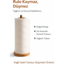 Beylini Tezgah Üstü Ahşap Kağıt Havluluk Dekoratif Peçetelik Kaymaz Dik Rulo Havluluk Şık Modern Tasarım