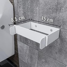 Lmz Minimal Tuvalet Kağıtlığı, Banyo Kağıdı Askısı, Pratik Çek Çıkar Wc Kağıtlık, Aksesuarı, Banyo Ekipmanları Aparatı (Metal, Beyaz)