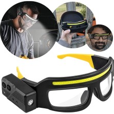 Powermaster PM-37843 Indüksiyonlu Koruyucu Gözlük ve Kafa Lambası Şarjlı Çift Led'li