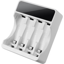 Eyfa Pil Battery Şarj Cihazı USB &type C Şarj Kablolu  LED Ekranlı Pil Şarj Aleti Dörtlü  Aa/aaa Ni-Mh Ni-Cd