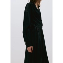 Suud Collection Siyah Dore Nikel Aksesuarlı Elbise
