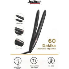 Jetline JET090 Profesyonel Dijital Göstergeli Kuaför Tipi Titanyum Pro Seri Plakalı Saç Düzleştirici