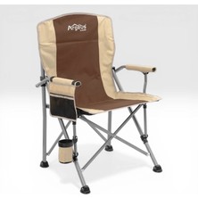 Argeus Rustic Katlanabilir 150KG Kamp Sandalyesi - Kahve/kum