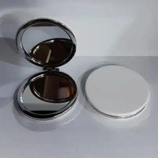 Zenvia Mey Ithalat® Beyaz Yuvarlak Büyüteçli Cep Aynası