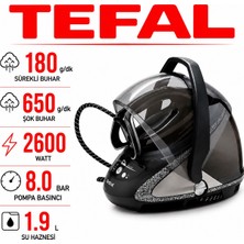 Tefal GV9620 Pro Express Ultimate Care Buhar Kazanlı Ütü 2600 Watt 180 gr Sürekli 650 gr Şok Buhar Güçlü Performans Çıkarılabilir Su Haznesi Kireç Önleme ve Pratik Kullanım