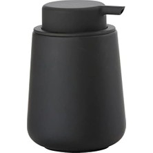 One Banyo Için Sabunluk, Seramik Sabunluk, El Sabunu/sıvı Sabun Için, Çap 8 Cm, Yükseklik 11,5 Cm, Kapasite 250 Ml, Siyah